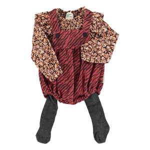Piupiuchick - Mono Claudine con Estampado Floral | Negro