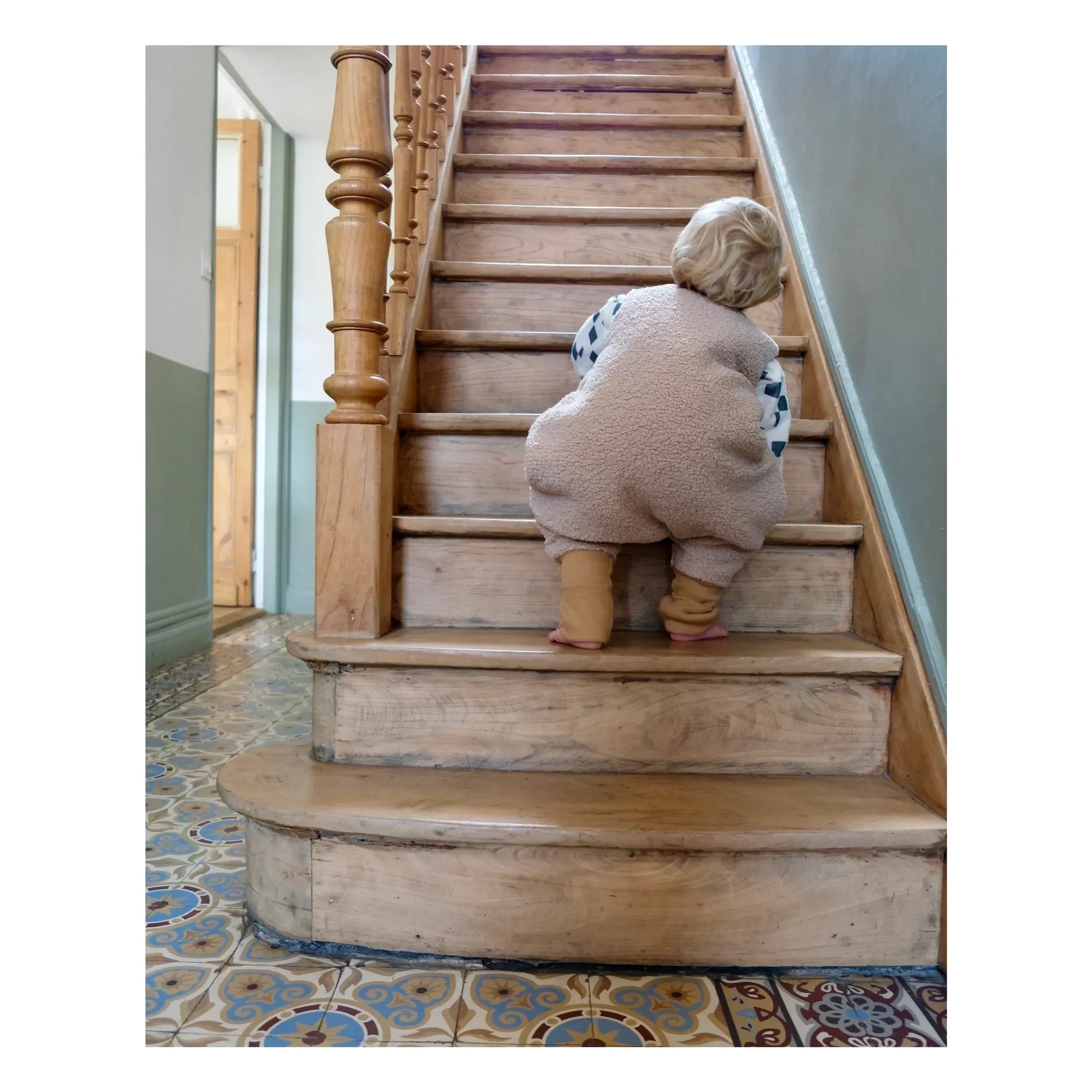 Tante Reine - Saco de dormir con pies de algodón orgánico Teddy | Arena