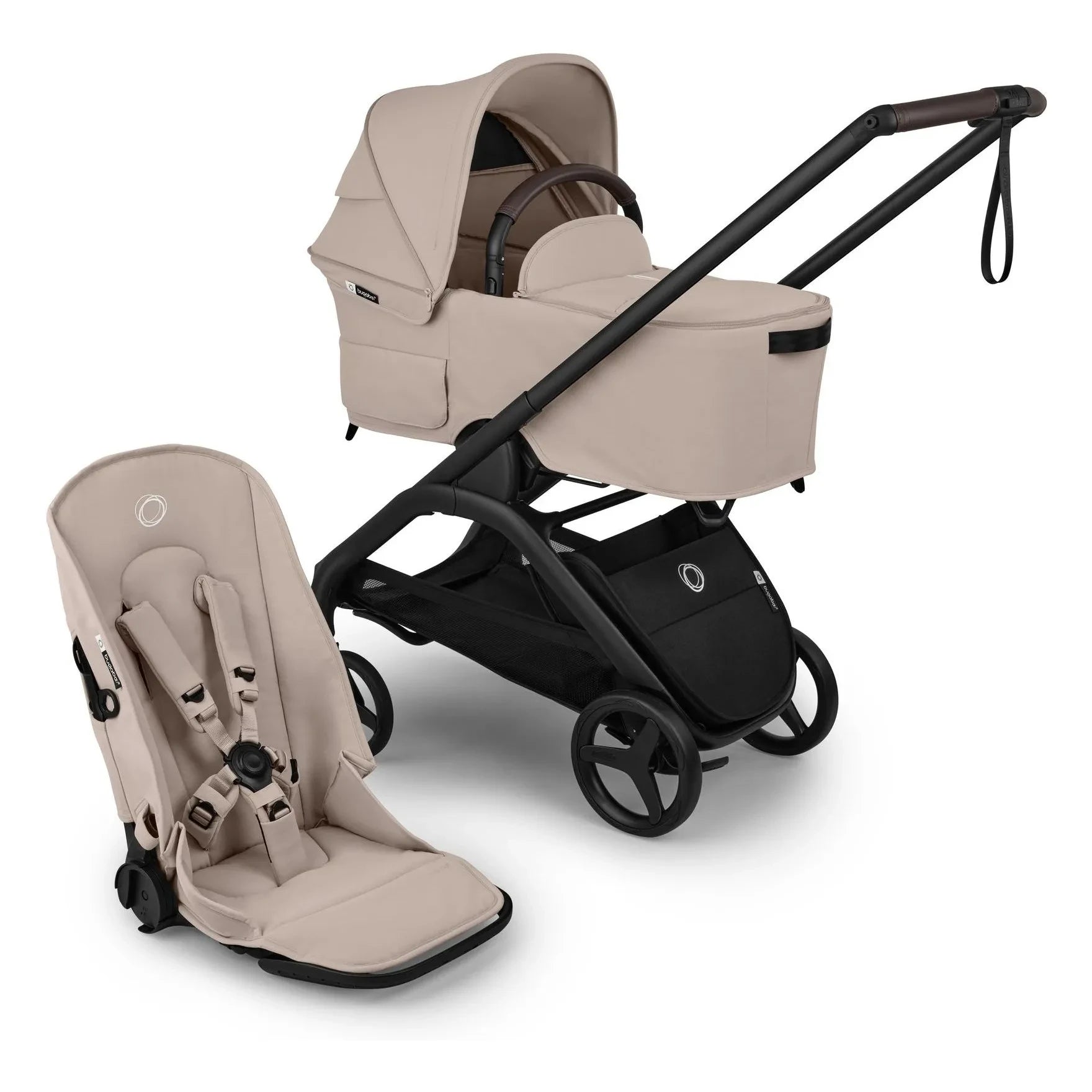 Bugaboo - Bugaboo Dragonfly Plus Tam Şehir Bebek Arabası | Gri kahverengi