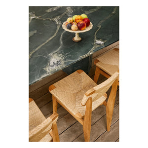 Gubi - Silla de exterior Marcel Gascoin con asiento de cuerda