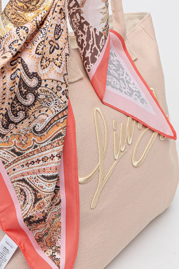 Bolso de playa de algodón para mujer Liu Jo
