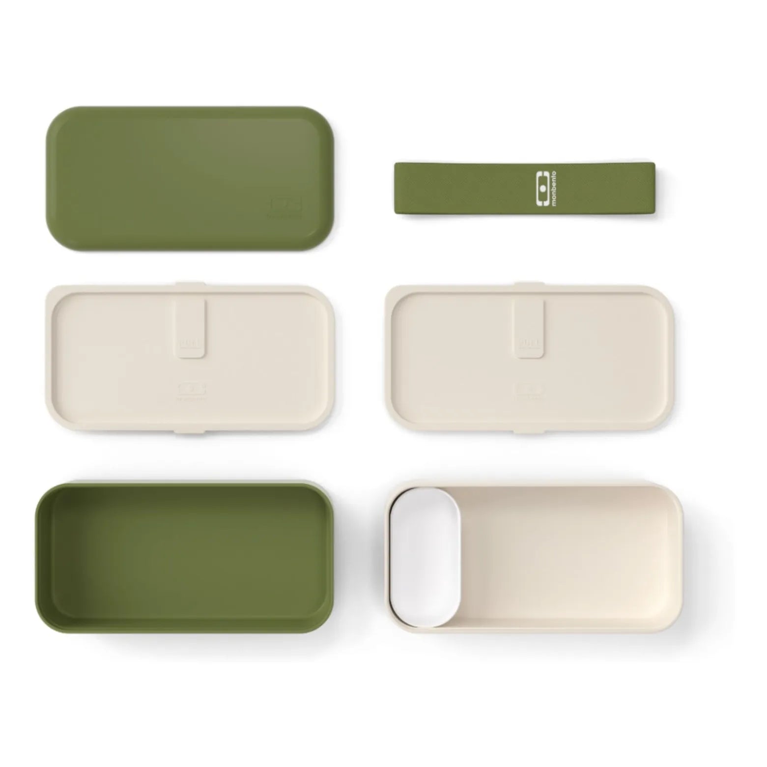 Monbento - Bento de 2 compartimentos MB Original Reciclado | Verde oliva
