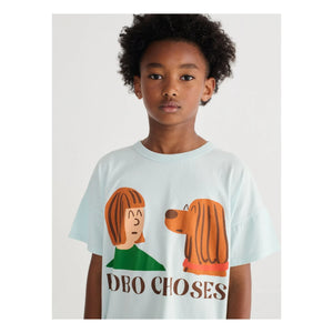 Bobo Choses - Camiseta Friends Algodón orgánico | Azul claro