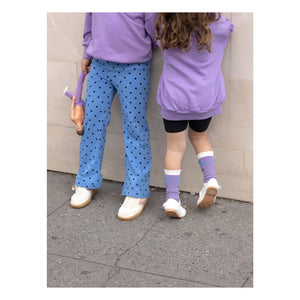 Mini Rodini - Pantalones acampanados de algodón orgánico | Azul azur