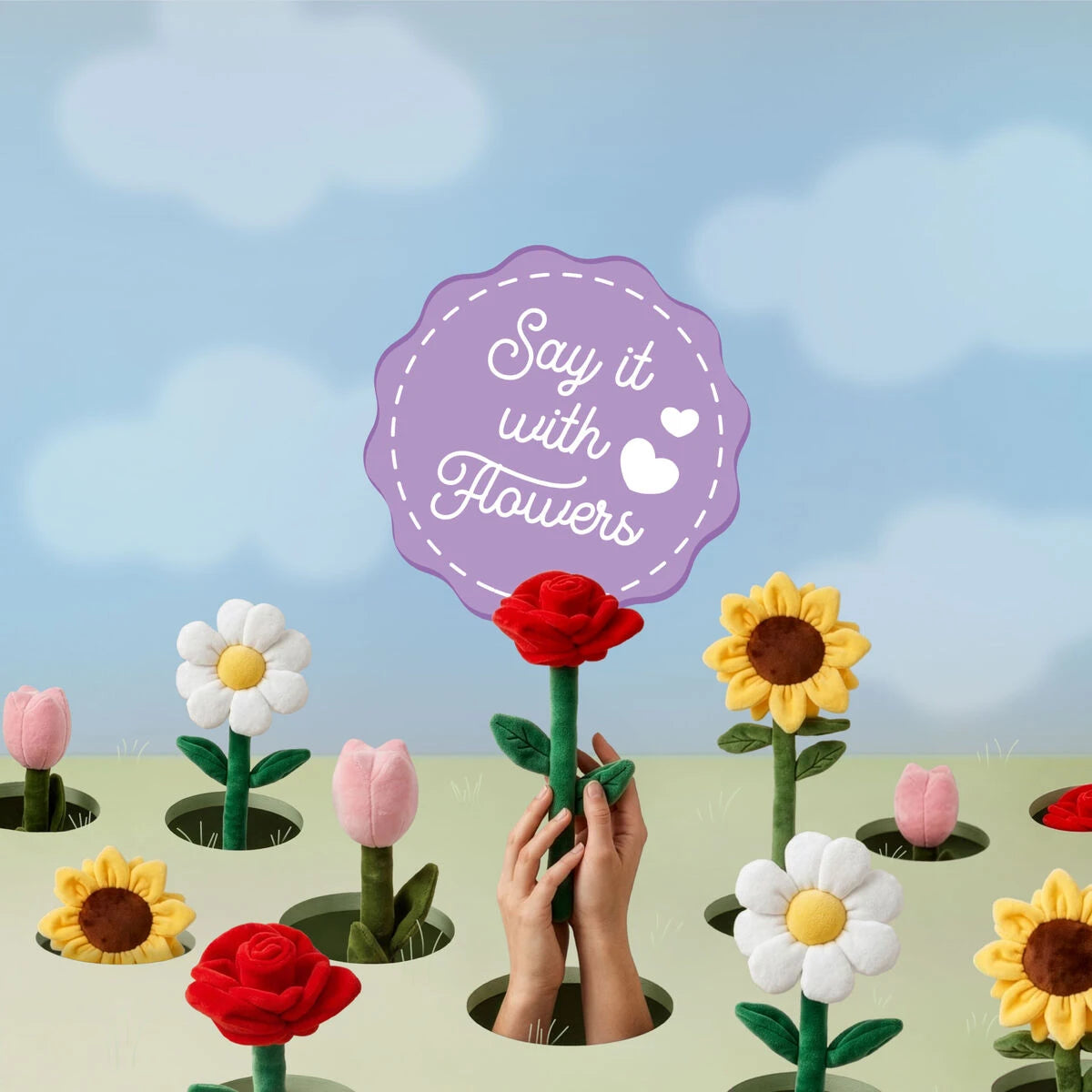 Legami - Ramo de Peluche de Girasol - Dilo con Flores