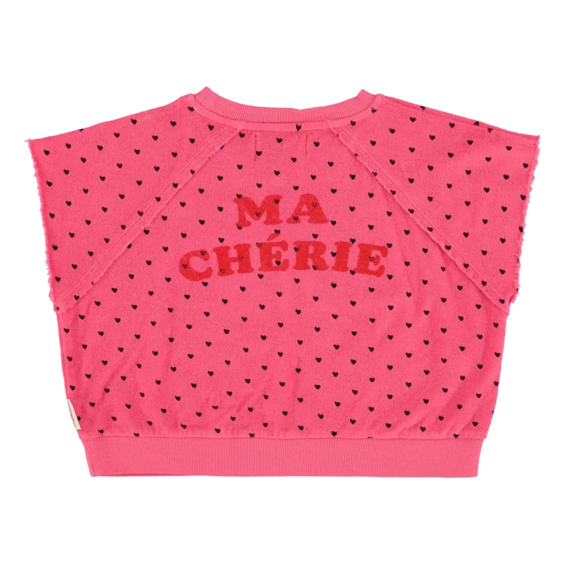 Piupiuchick - Sudadera sin mangas de rizo de algodón orgánico Cherry | Fucsia
