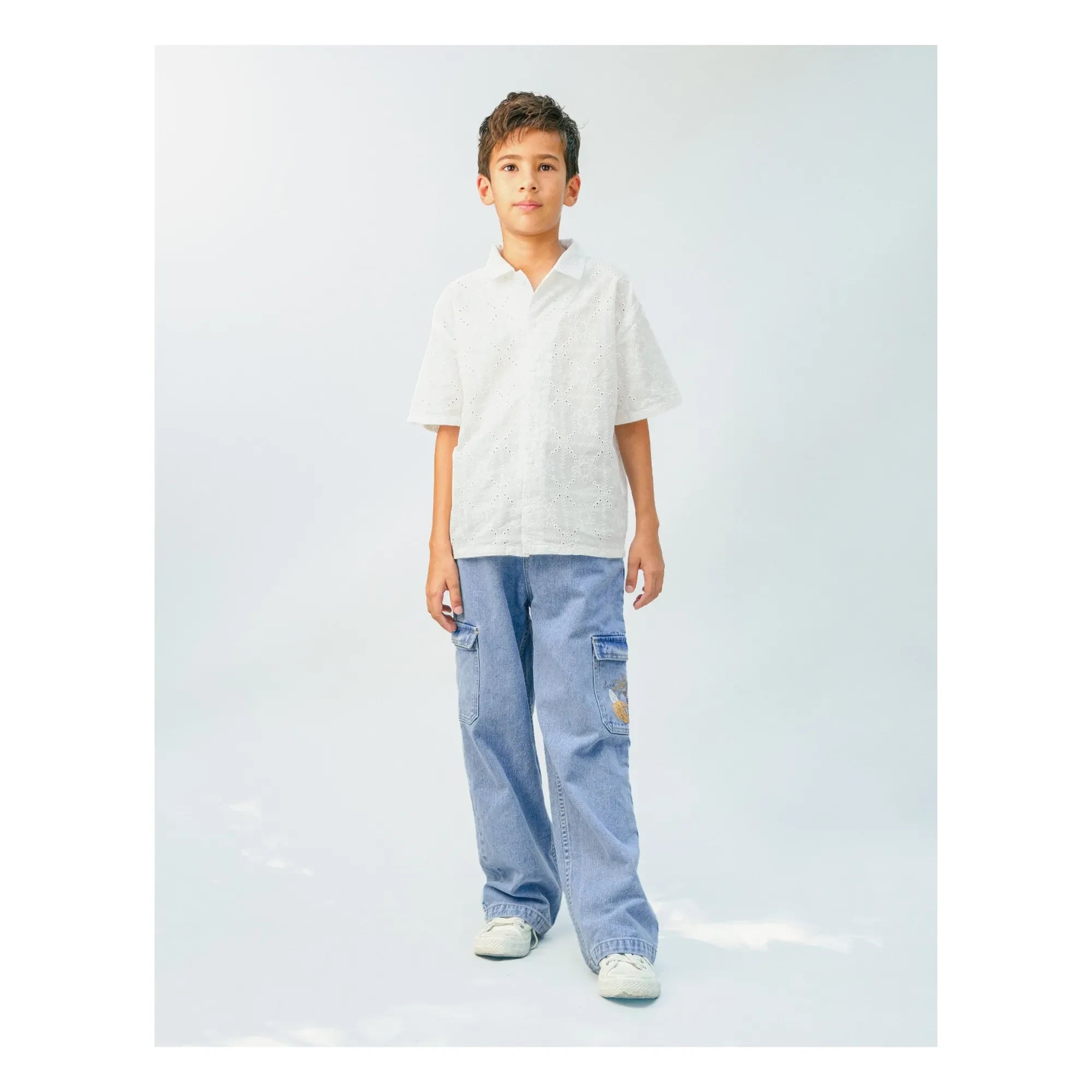Gingersnaps - Banana Prim Kargo Vaquero | Azul claro
