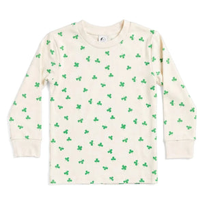 Sleepy Doe - Organik pamuklu yonca desenli pijama | Ekru