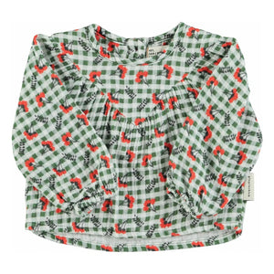 Piupiuchick - Blusa Floral a Cuadros | Verde