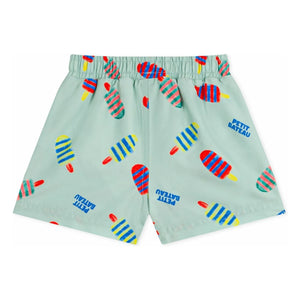 Petit Bateau - Bañador corto de bebé de fibra reciclada Glaces | Turquesa