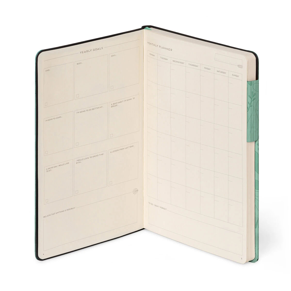 Legami - Cuaderno a rayas con funda suave monocromática - Jardín Botánico - Mi Cuaderno