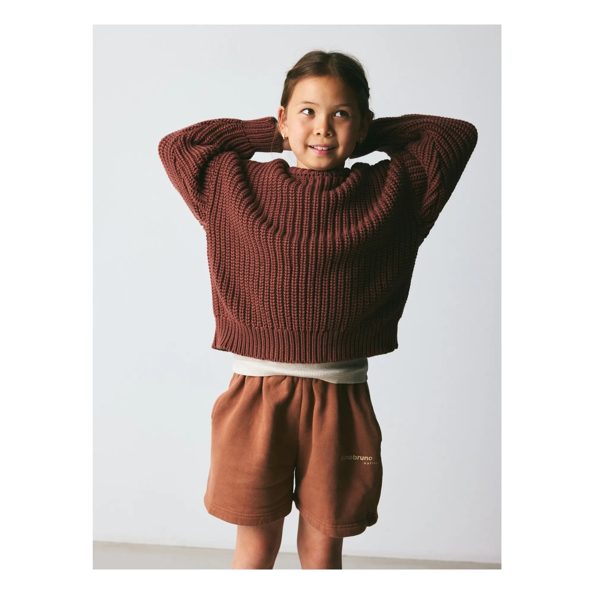 brunobruno nation - Jersey de algodón orgánico Sienna | Burdeos