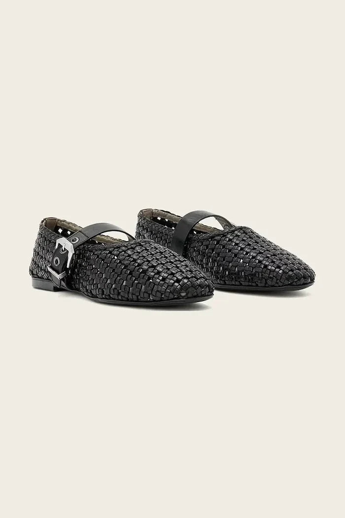 AllSaints Sabine Woven Flat Bailarinas de Cuero