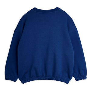 Mini Rodini - Sweatshirt de algodón orgánico con animales | Azul Oscuro