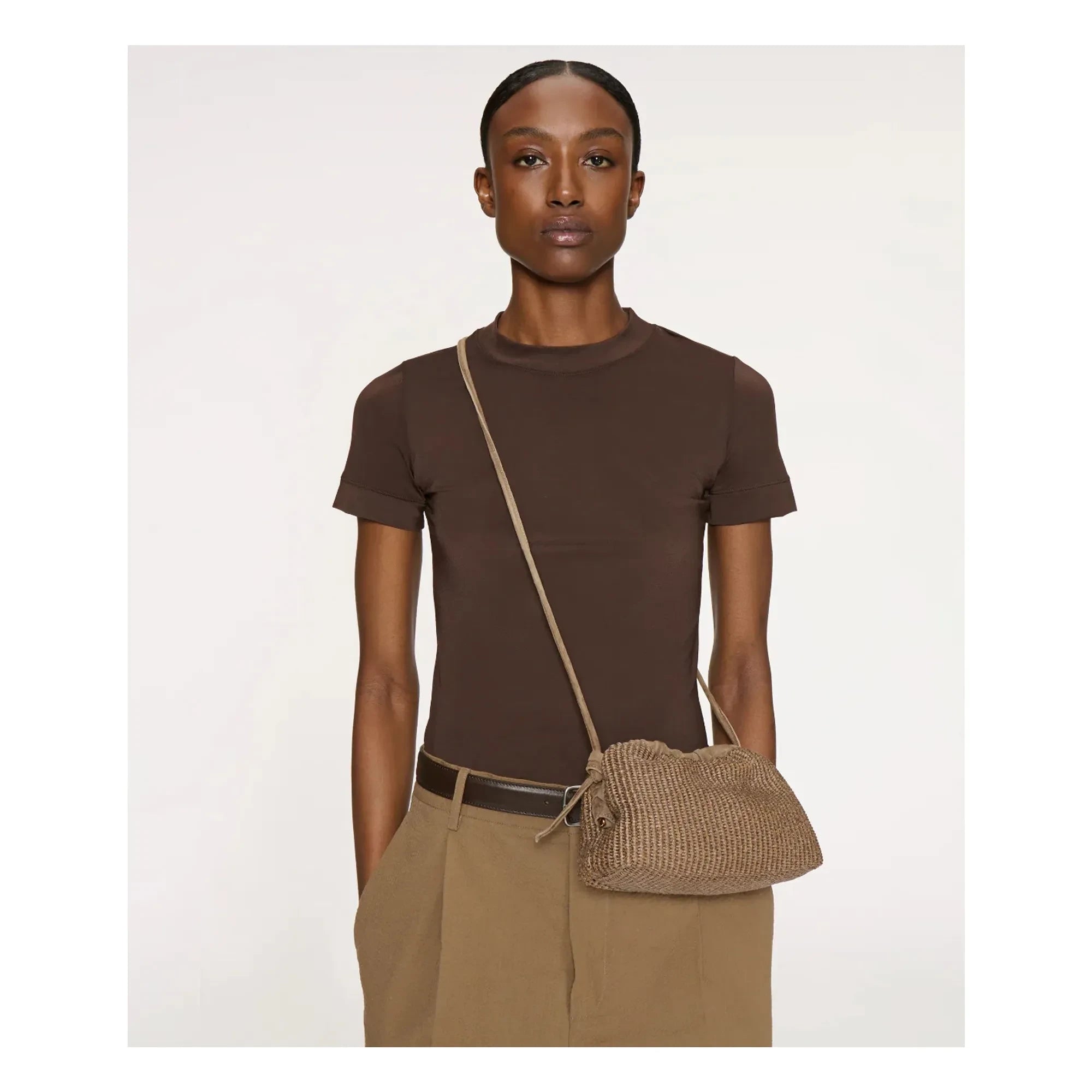 Mansur Gavriel - Bolso de mano Cloud Clutch | Color topo