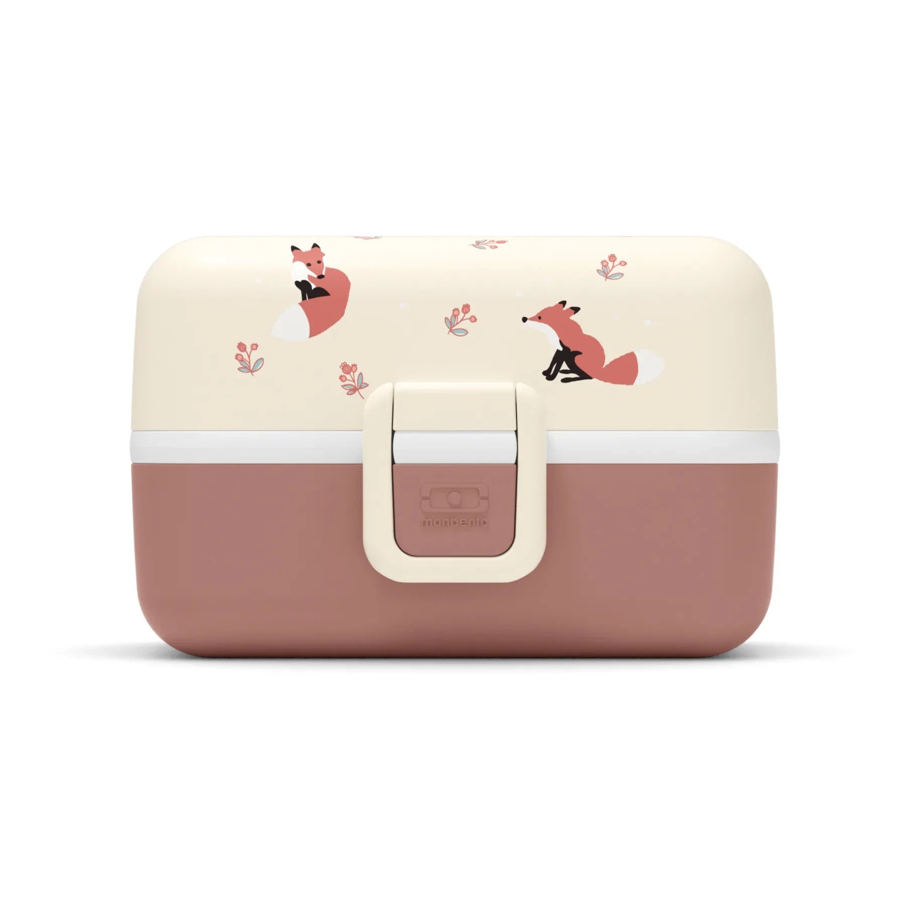 Monbento - MB Tresor, fiambrera bento adaptable para niños con 3 compartimentos | Rosa polvo