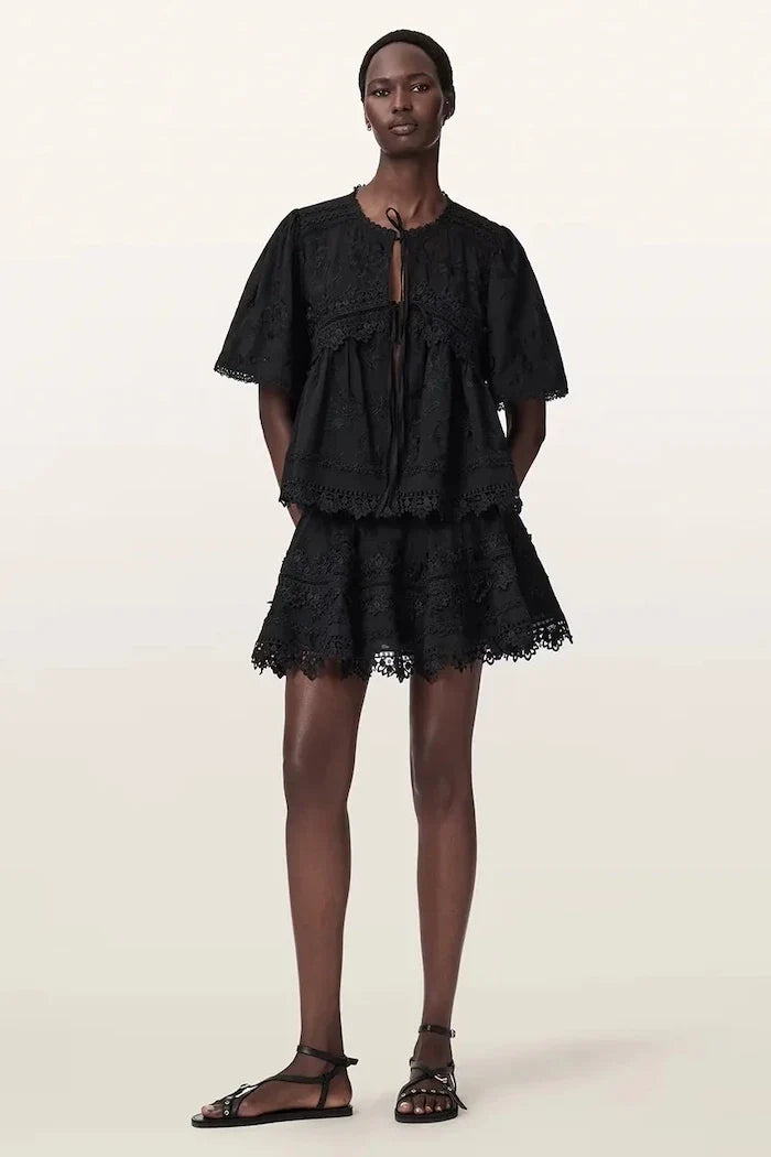 AllSaints Falda de algodón LILLITH