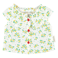 Piupiuchick - Camiseta sin mangas de algodón orgánico Fleurie | Blanco