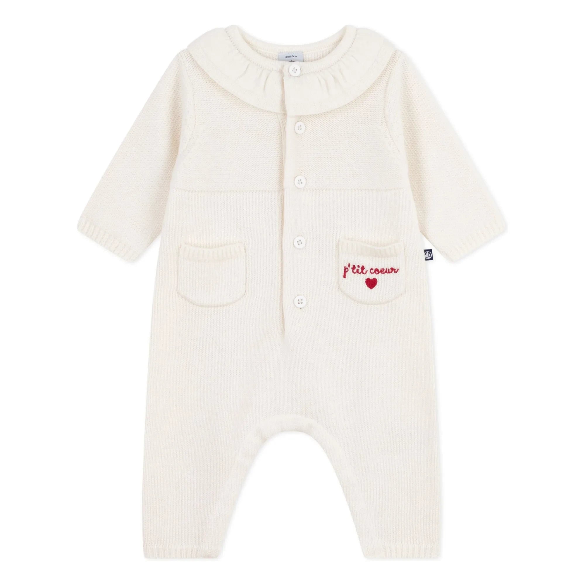 Petit Bateau - P'tit Cœur Ranita de Punto Fino | Crudo