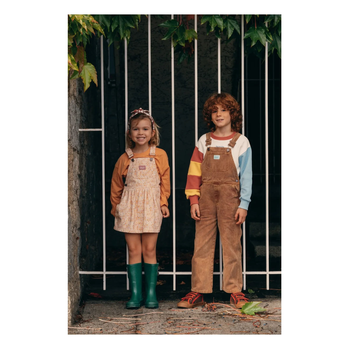 Favorite People - Neighbors Vestido peto con estampado floral Çiçek | Amarillo