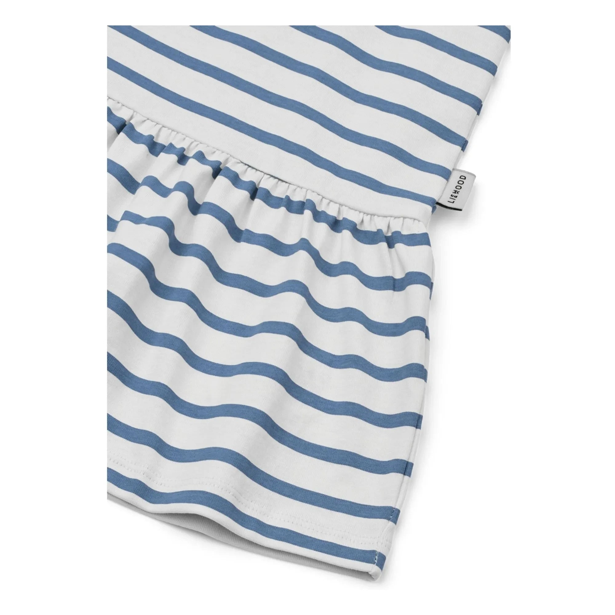 Liewood - Vestido de algodón orgánico a rayas Madden | Azul