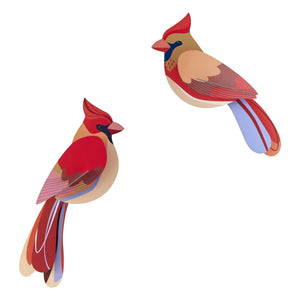 Studio Roof - Adornos de pared Cardenales - Set de 2 | Rojo