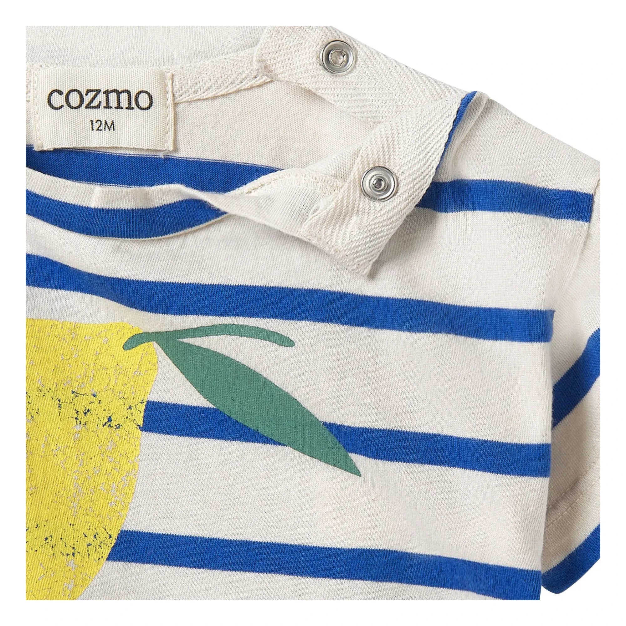 Cozmo - Camiseta de algodón orgánico a rayas Aran | Blanco