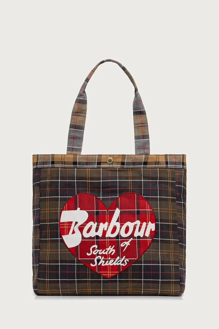 Bolso shopper Barbour de algodón para mujer