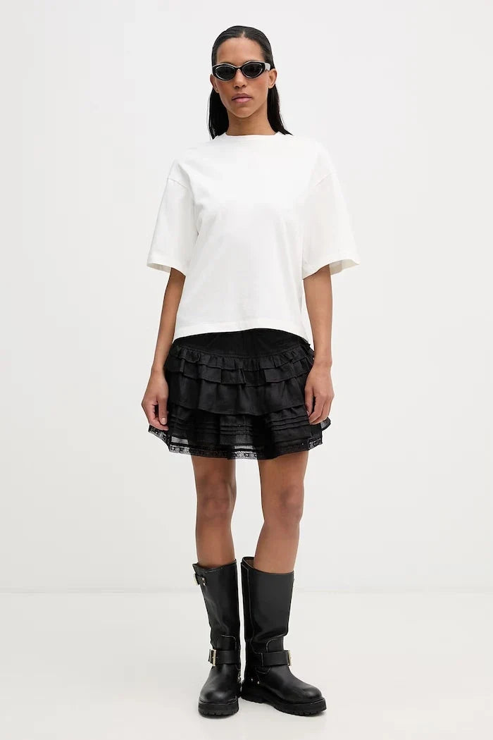 AllSaints Paloma - Camiseta ancha de algodón para mujer