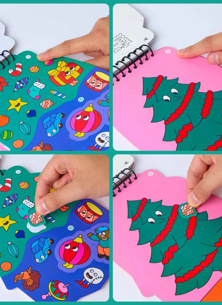 Omy - Libro de actividades navideñas con pegatinas