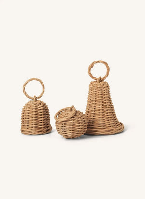 Ferm Living - Adornos navideños de ratán trenzado - Set de 3