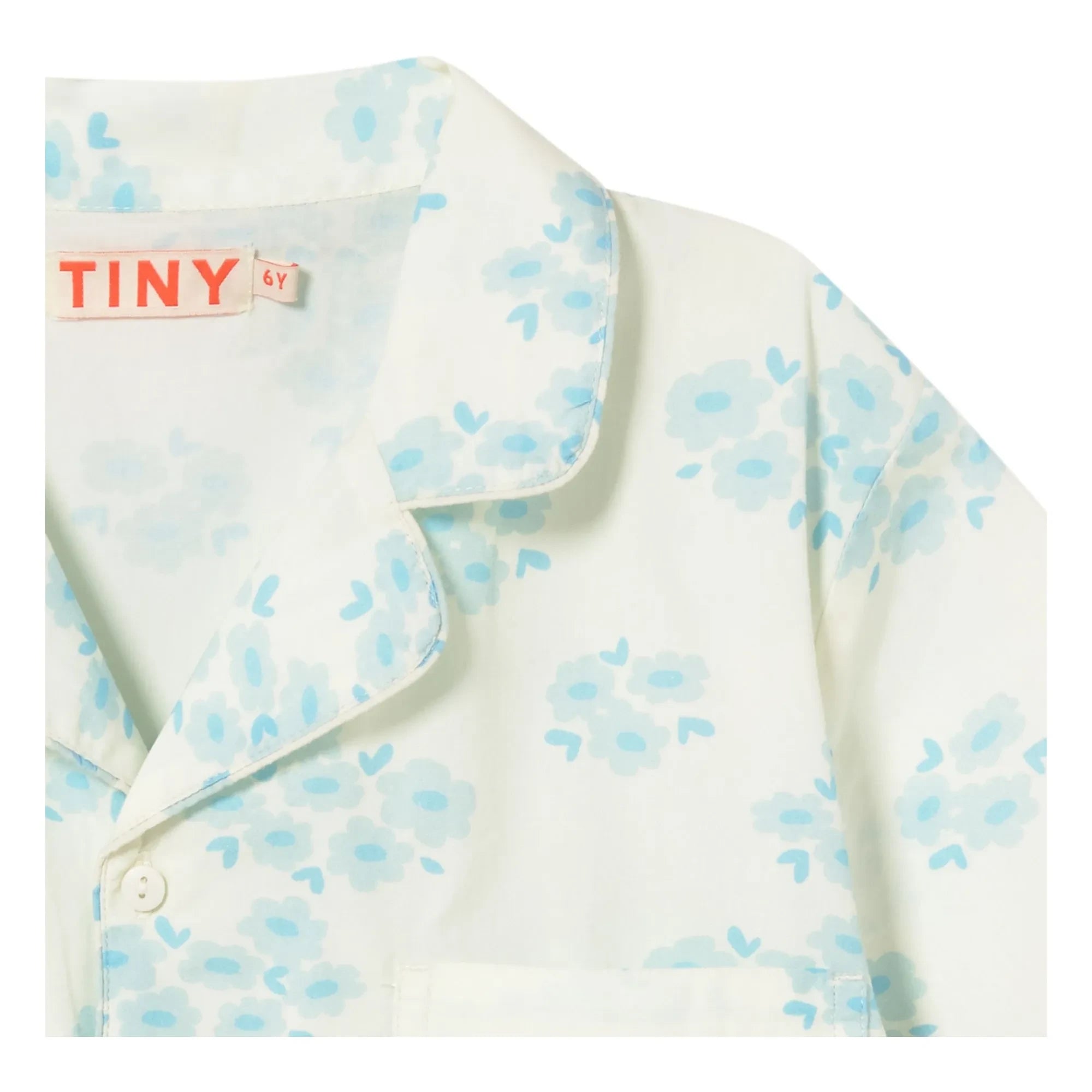 Tinycottons - Conjunto de camisa y pantalón con estampado floral | Blanco