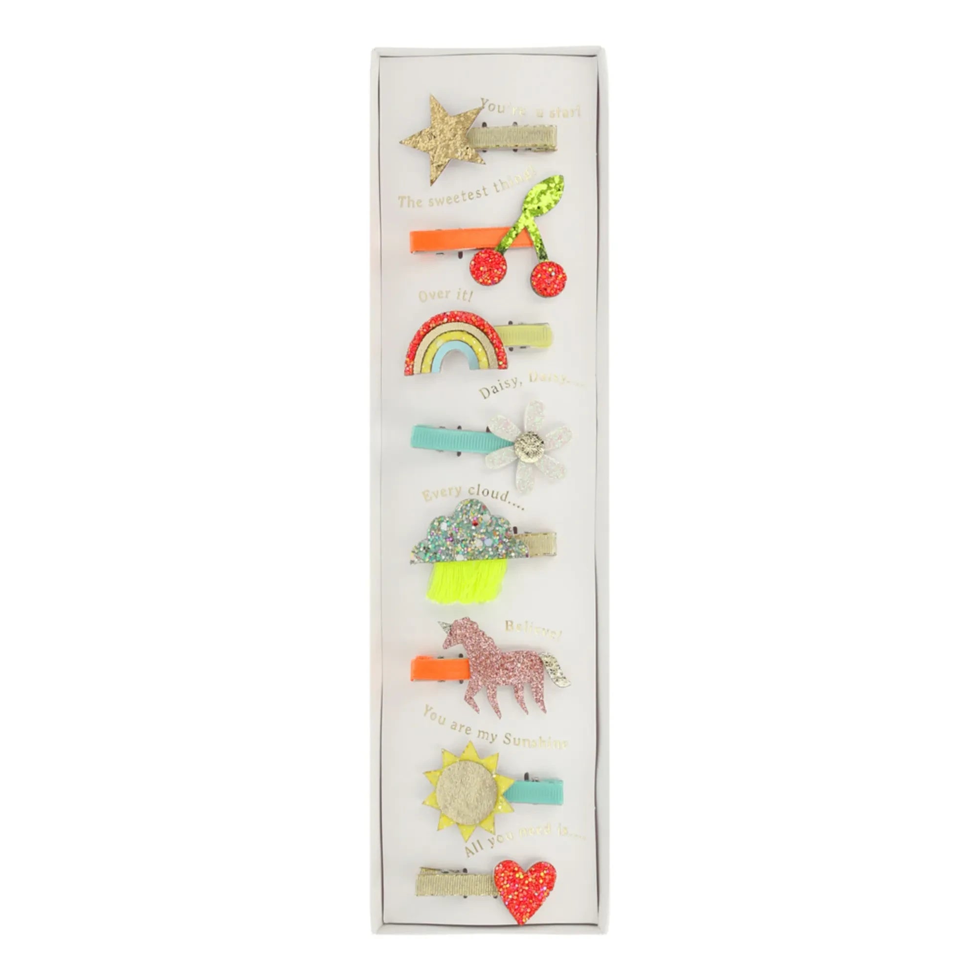 Meri Meri - Horquillas con iconos - Set de 8