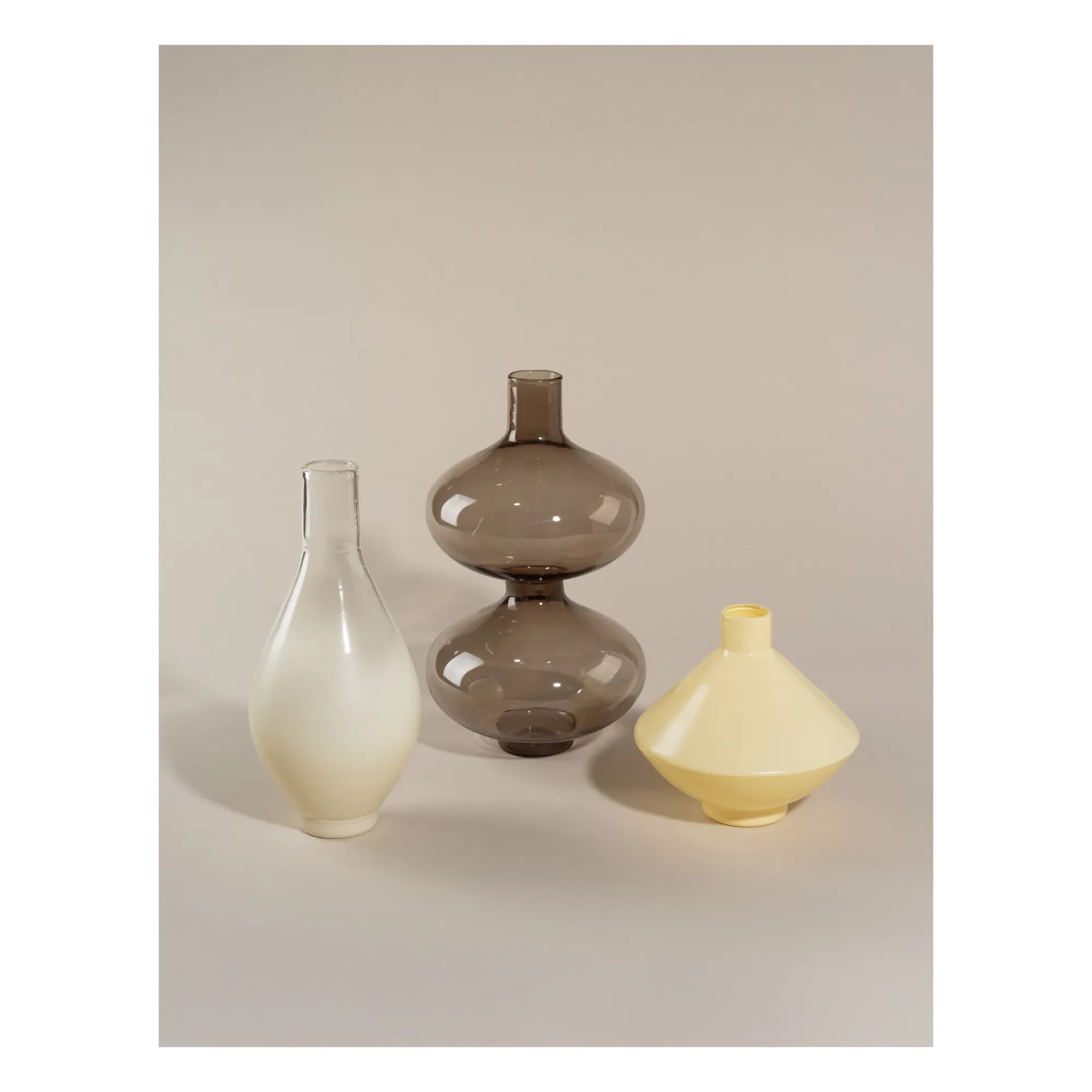 Objetos Decorativos - Florero de borosilicato ahumado | Marrón