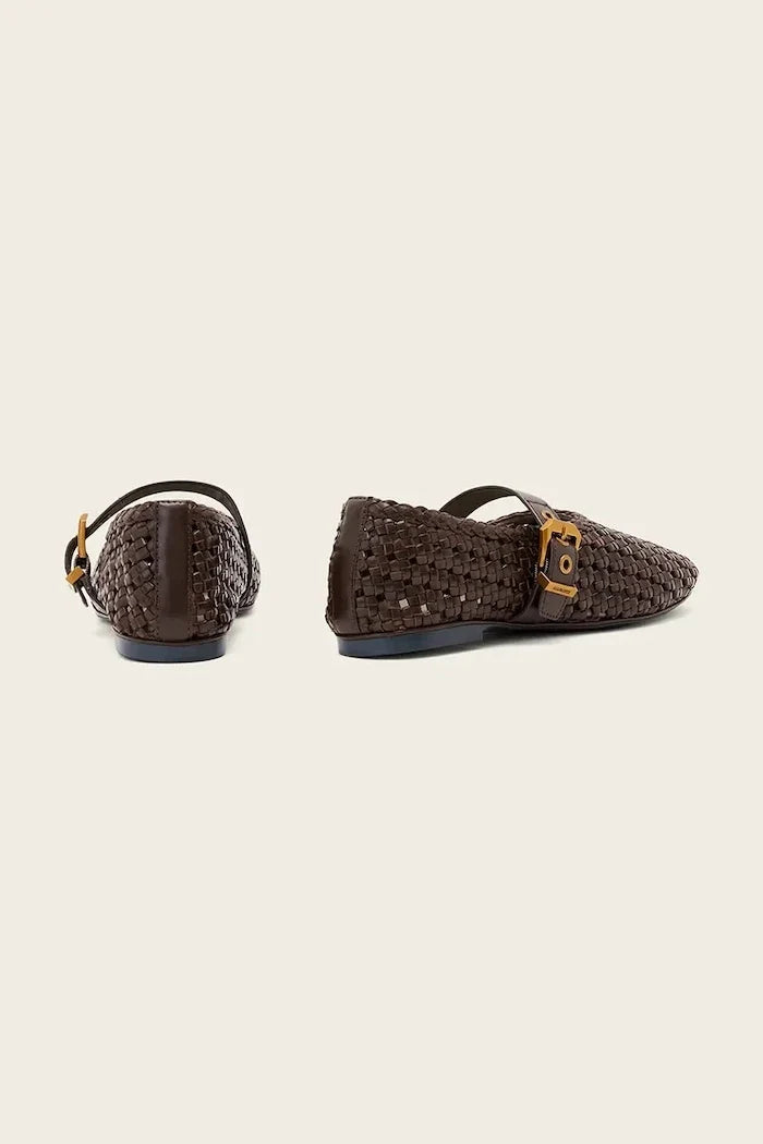AllSaints Sabine Woven Flat Bailarinas de piel