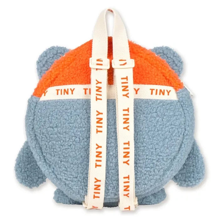 Tinycottons - Mochila con forma de osito de peluche azul