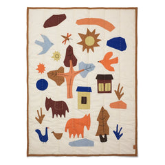 Ferm Living Kids - Manta de algodón Village