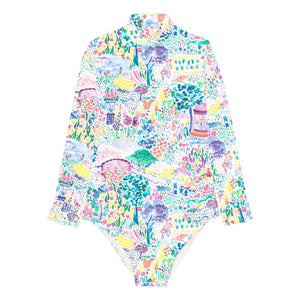 Lison Paris - Bloom Parc Traje de Baño Anti-UV de Fibras Recicladas para Bebé | Rosa Claro