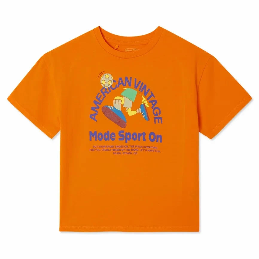 American Vintage - Fizvalley Mode Sport On Camiseta | Naranja