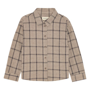 brunobruno nation - Nohrla camisa de cuadros de lino y algodón orgánico | Marrón