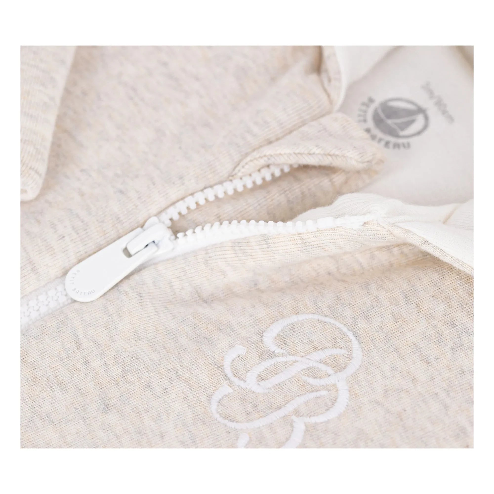 Petit Bateau - Mameluco de algodón orgánico | Brezo beige
