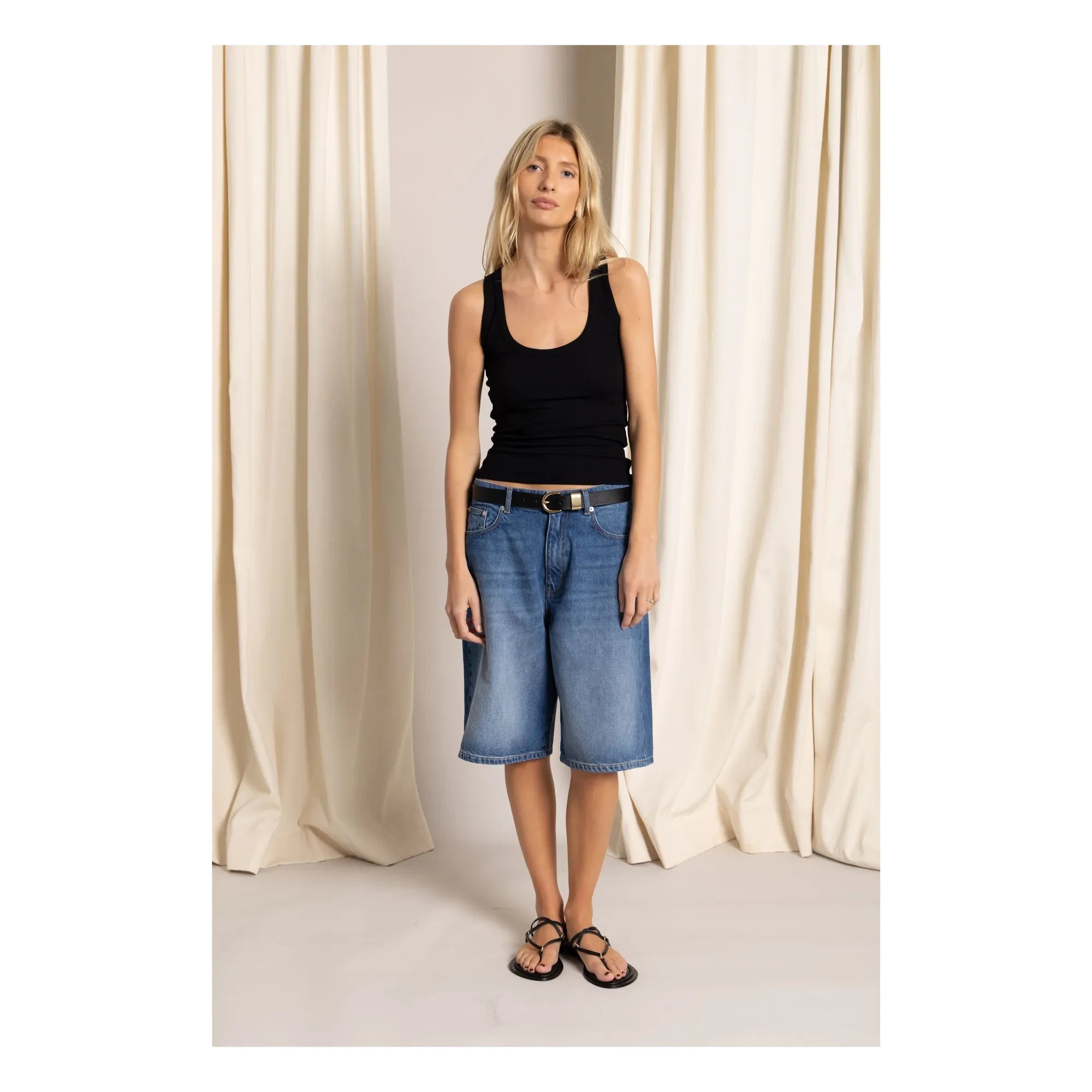 Smallable Mujer - Pantalones cortos vaqueros bermudas Paola | Vaquero azul