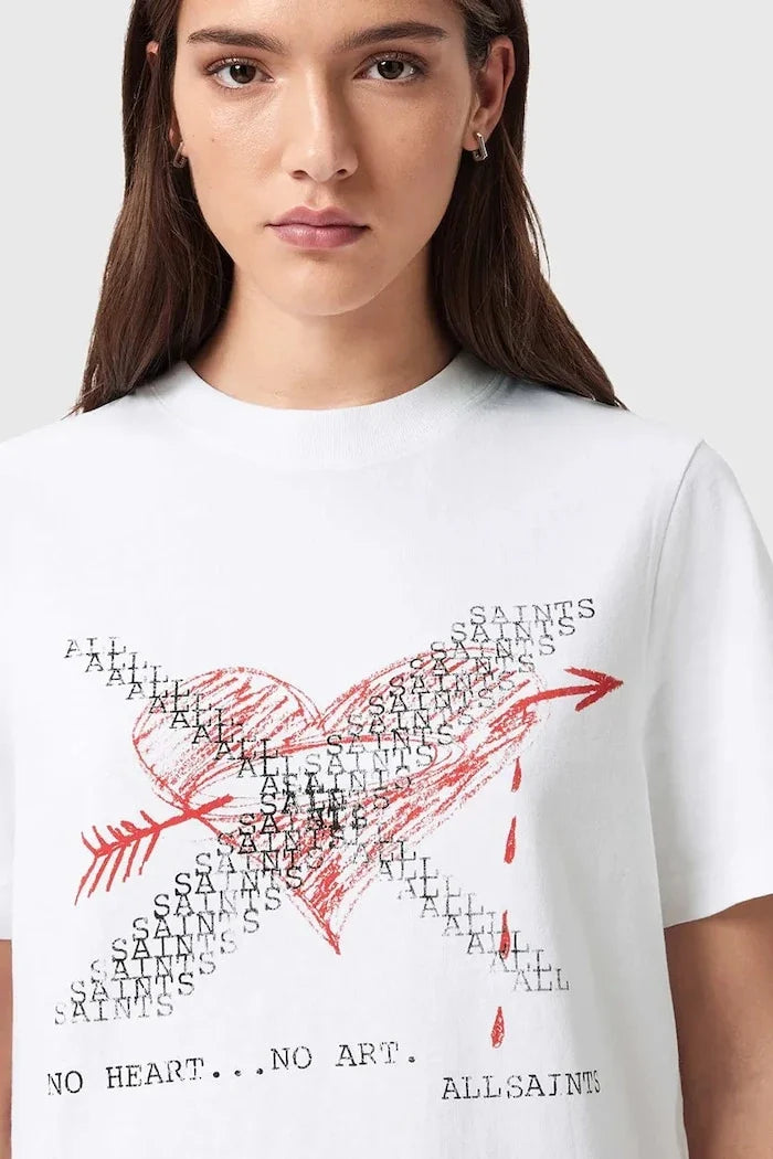 Camiseta de algodón HEARTACHE de AllSaints