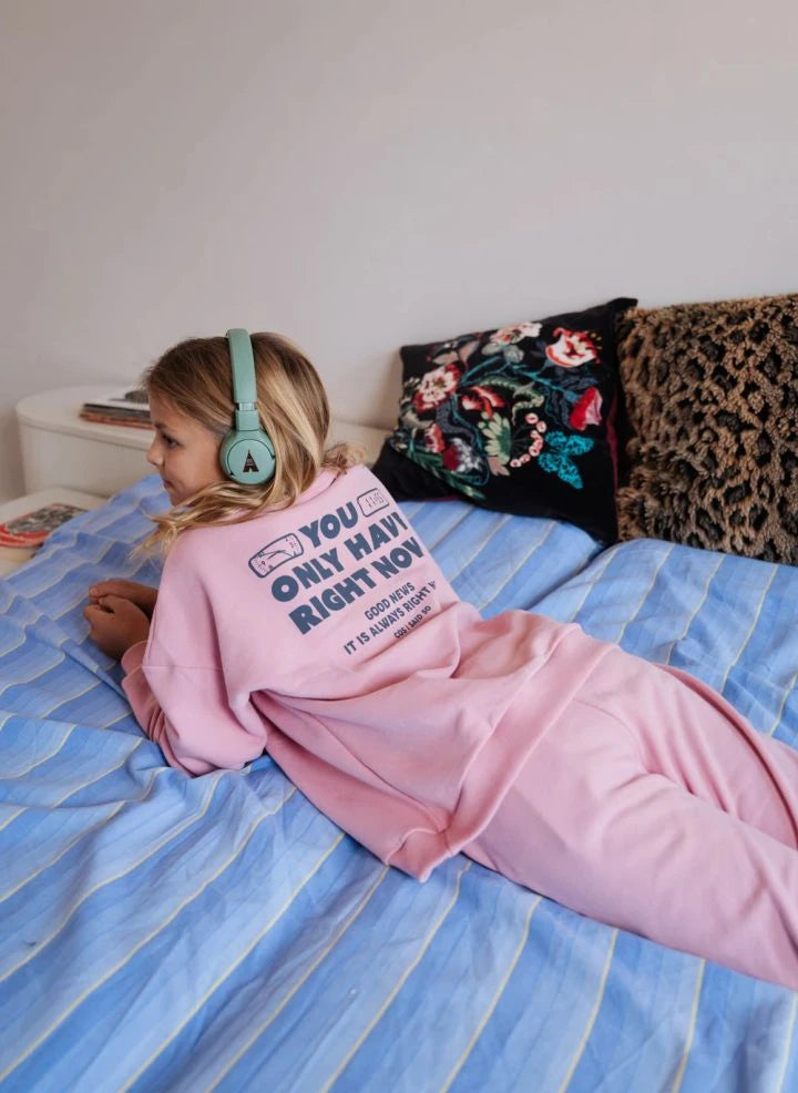 Cos I Said So - "Right Now" Sudadera de algodón orgánico | Rosa