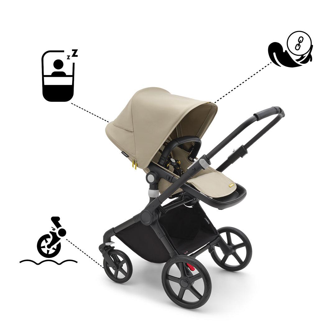Bugaboo Fox Cub Complete Pushchair - Desert Beige-Strollers-Desert Beige- | Natural Baby Shower