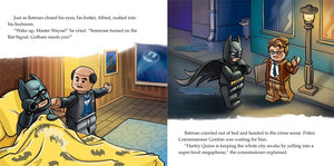 Buster Books - LEGO® DC Super Heroes™: Batman vs. Harley Quinn Libro de actividades y cuentos en inglés con figura de juguete