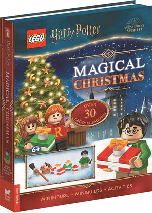Buster Books - Lego Harry Potter Magical Christmas Libro de actividades e historias en inglés con figura de juguete