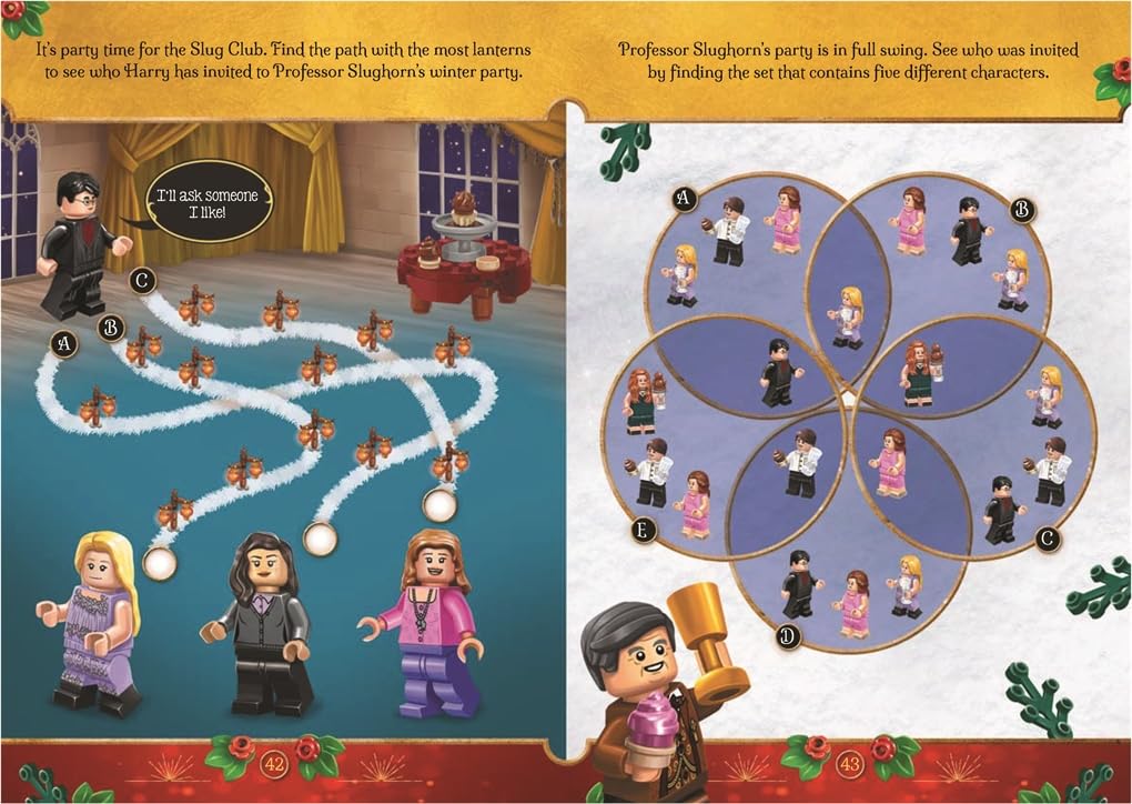 Buster Books - Lego Harry Potter Magical Christmas Libro de actividades e historias en inglés con figura de juguete