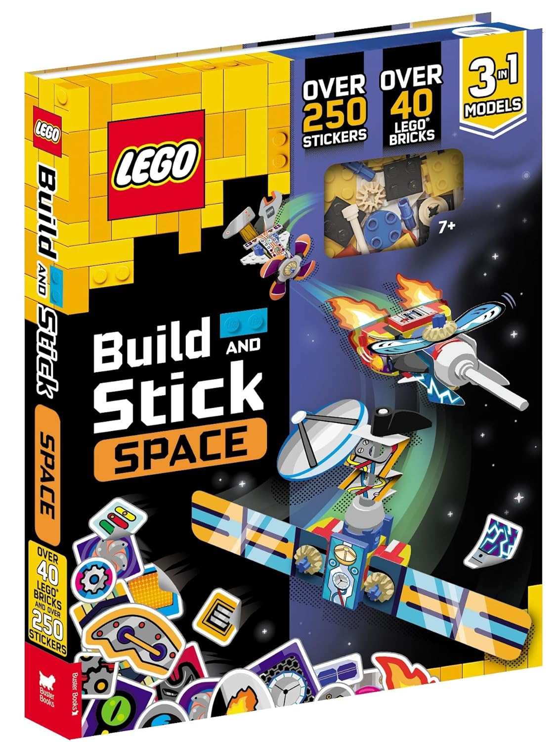 Buster Books - Libro de actividades y cuentos en inglés con figura de juguete Lego Build and Stick