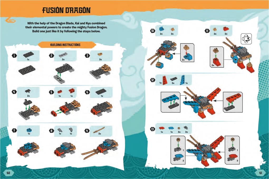 Buster Books - Libro de actividades e historias en inglés con figuras LEGO Ninjago